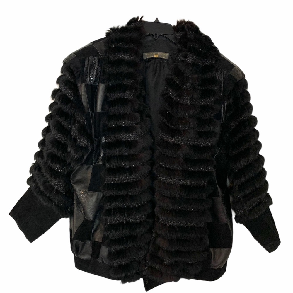 Vintage Marilyn Blumer Coat Jacket Suede Fur